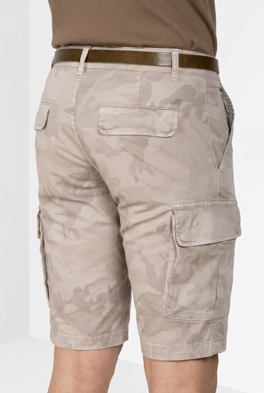 Chile bermuda cargo homme en twill imprimé camouflage slim fit ①