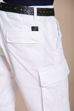 Chile Bermuda cargo homme en satin stretch slim fit ①