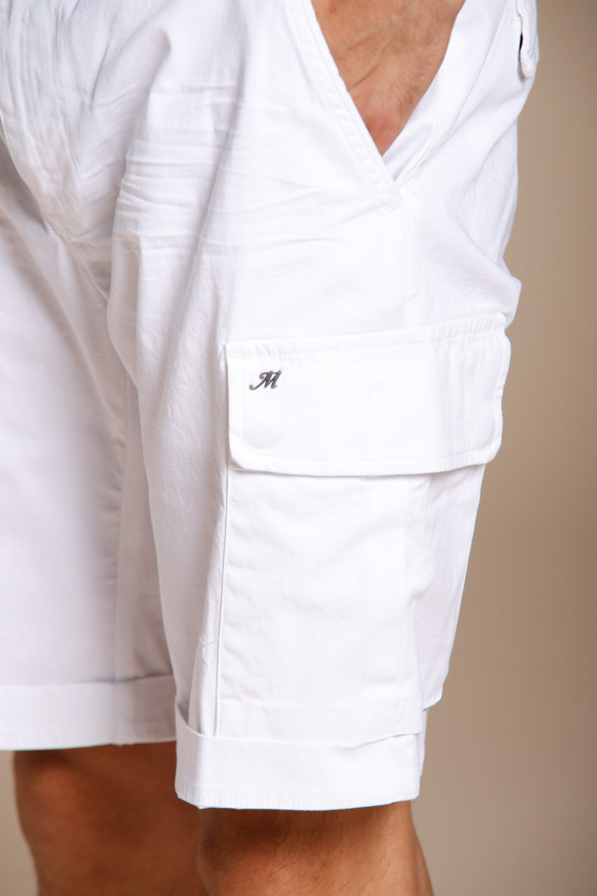 Chile Bermuda cargo homme en satin stretch slim fit ①