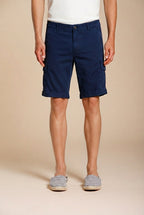 Chile bermuda cargo uomo in raso stretch slim fit  ①