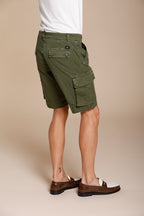 Chile men's cargo bermuda in stretch satin slim fit ①