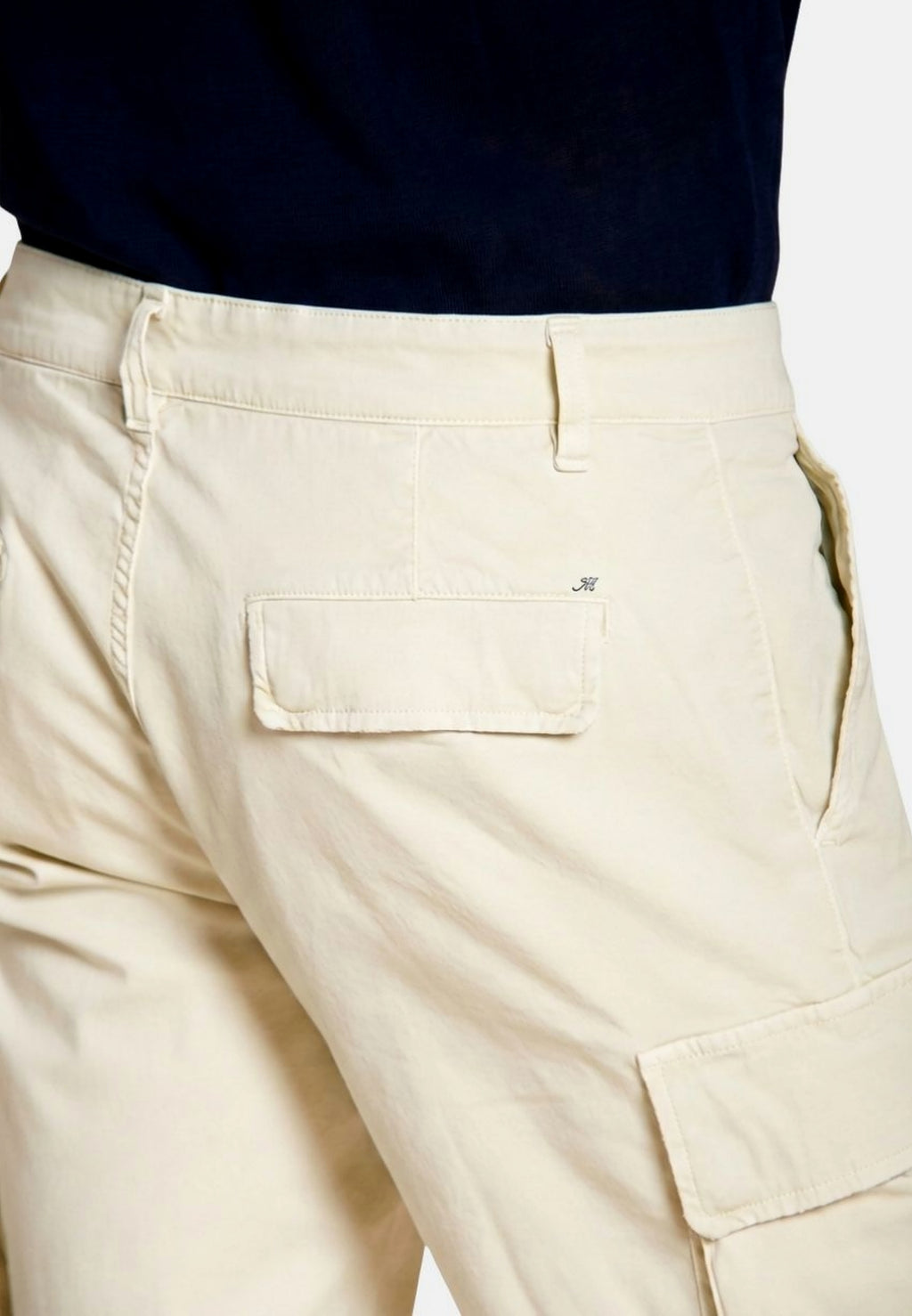 Chile bermuda cargo uomo in raso stretch slim fit ①