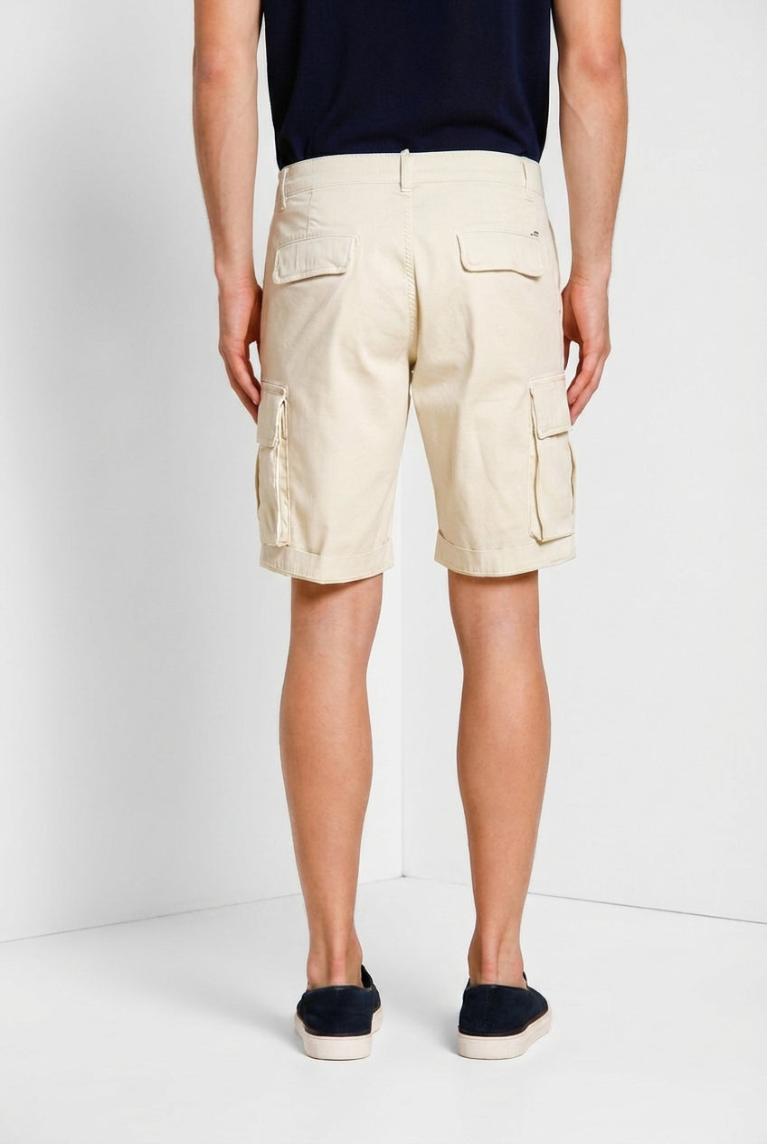 Chile bermuda cargo uomo in raso stretch slim fit ①