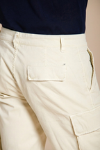 Chile men's cargo bermuda stretch satin slim fit ①