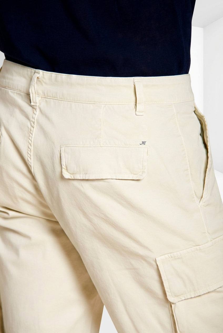 Chile bermuda cargo uomo in raso stretch slim fit ①