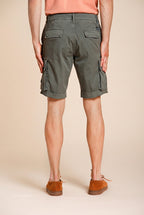 Chile men's cargo bermuda in stretch satin slim fit ①