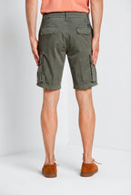 Chile bermuda cargo uomo in raso stretch slim fit ①