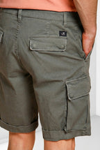 Chile bermuda cargo homme en satin stretch slim fit ①