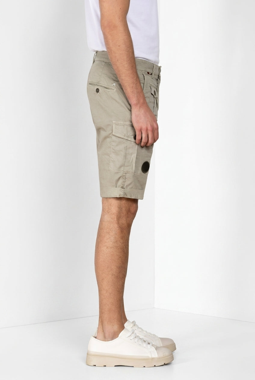 George Coolpocket men's cargo bermuda in stretch gabardine logo edition carrot fit ①