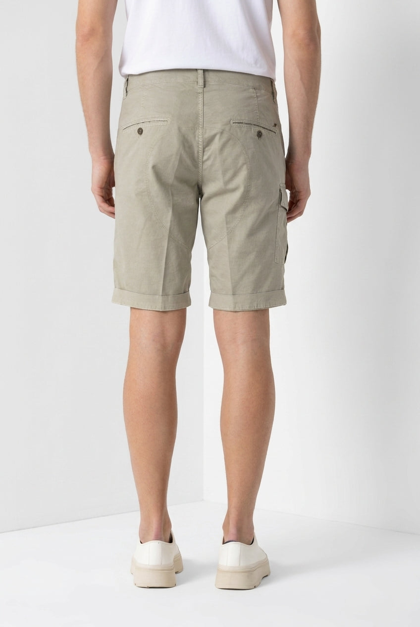 George Coolpocket men's cargo bermuda in stretch gabardine logo edition carrot fit ①