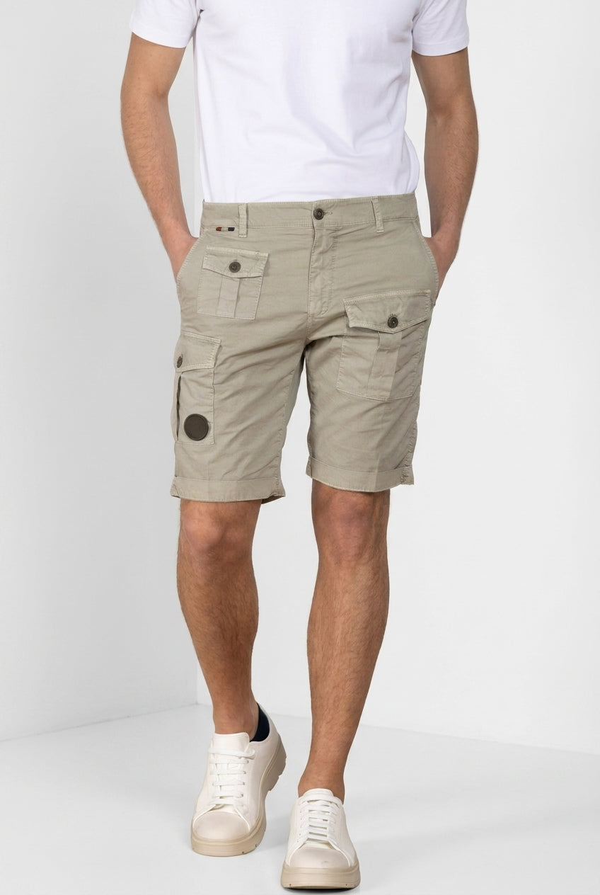 George Coolpocket bermuda cargo homme en gabardine stretch logo edition carrot fit ①