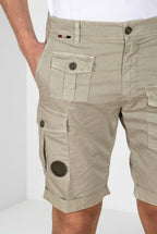 George Coolpocket men's cargo bermuda in stretch gabardine logo edition carrot fit ①