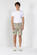 George Coolpocket men's cargo bermuda in stretch gabardine logo edition carrot fit ①