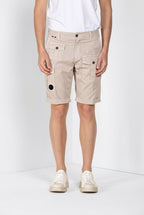 George Coolpocket men's cargo bermuda in stretch gabardine logo edition carrot fit ①