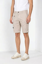 George Coolpocket men's cargo bermuda in stretch gabardine logo edition carrot fit ①