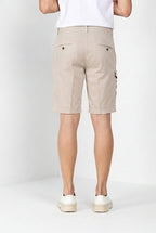 George Coolpocket men's cargo bermuda in stretch gabardine logo edition carrot fit ①