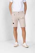George Coolpocket men's cargo bermuda in stretch gabardine logo edition carrot fit ①