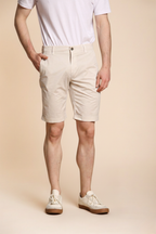 John Coolkhinos bermuda chino uomo in cotone pima logo edition carrot fit ①