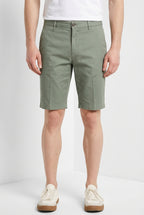 John Coolkhinos men's chino bermuda shorts in pima cotton logo edition carrot fit ①