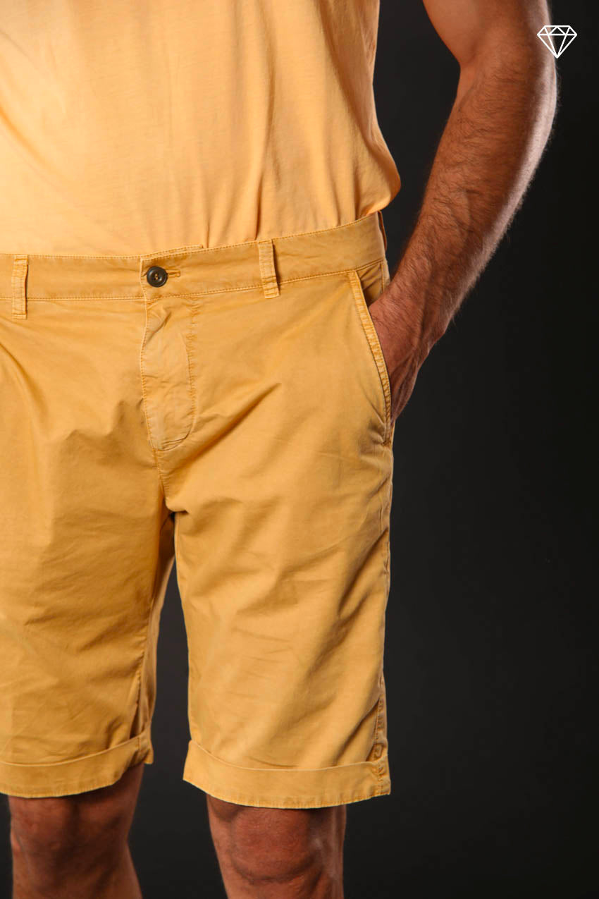 John Coolkhinos bermuda chino homme en coton pima logo edition carrot fit ①