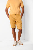 John Coolkhinos men's chino bermuda shorts in pima cotton logo edition carrot fit ①
