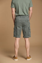 Cargo 22 Herren-Cargo-Bermuda aus Gabardine mit elastischer Baumwoll-Seiden-Mischung Relaxed Fit