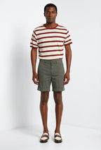 Chinos bermuda chino uomo in twill leggero stretch relaxed fit