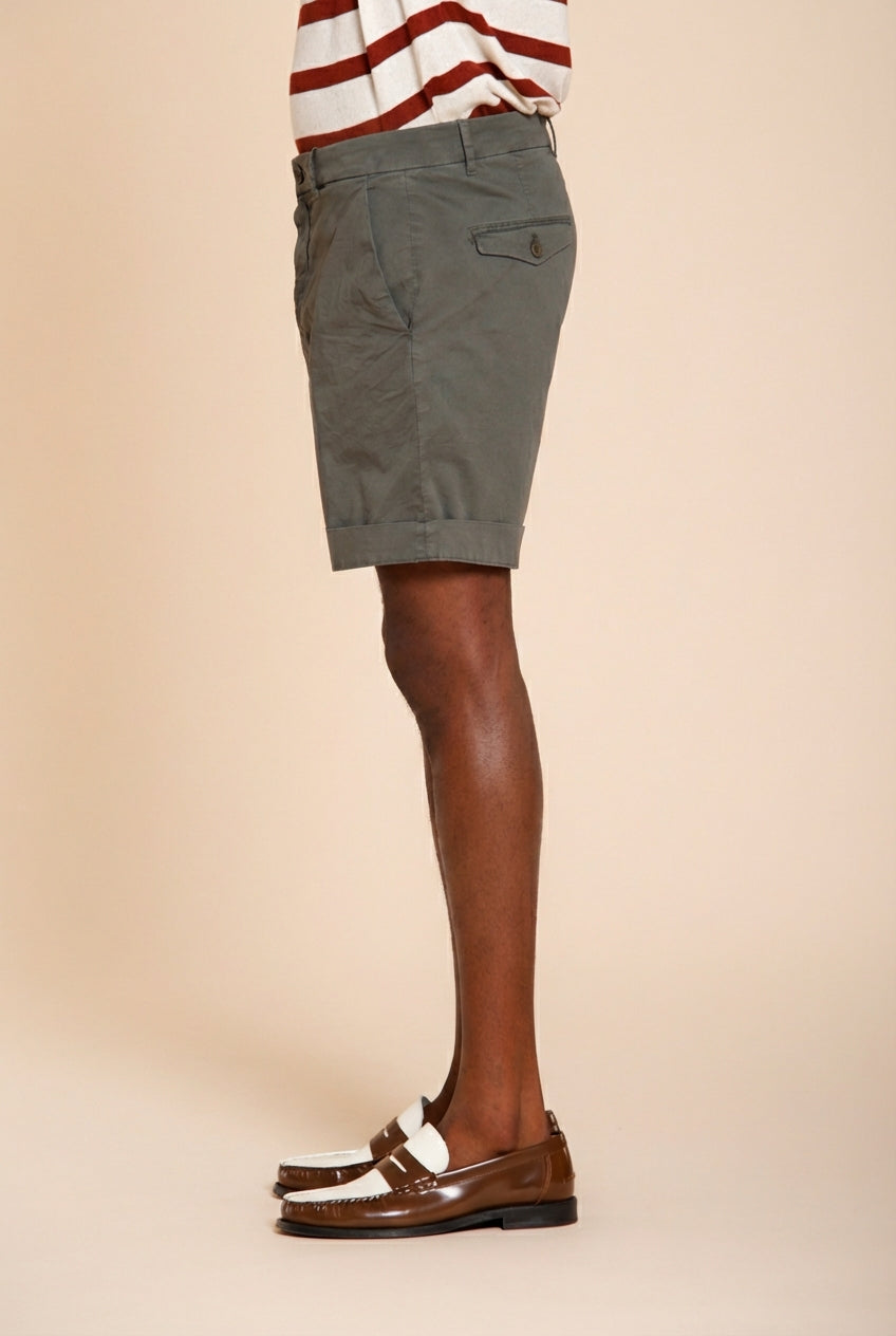 Chinos bermuda chino homme en twill léger stretch relaxed fit