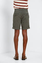 Chinos bermuda chino uomo in twill leggero stretch relaxed fit