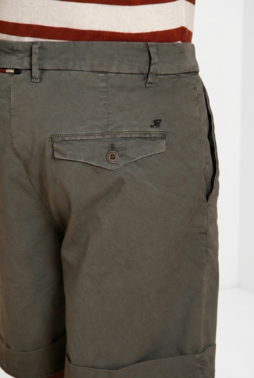 Chinos bermuda chino uomo in twill leggero stretch relaxed fit