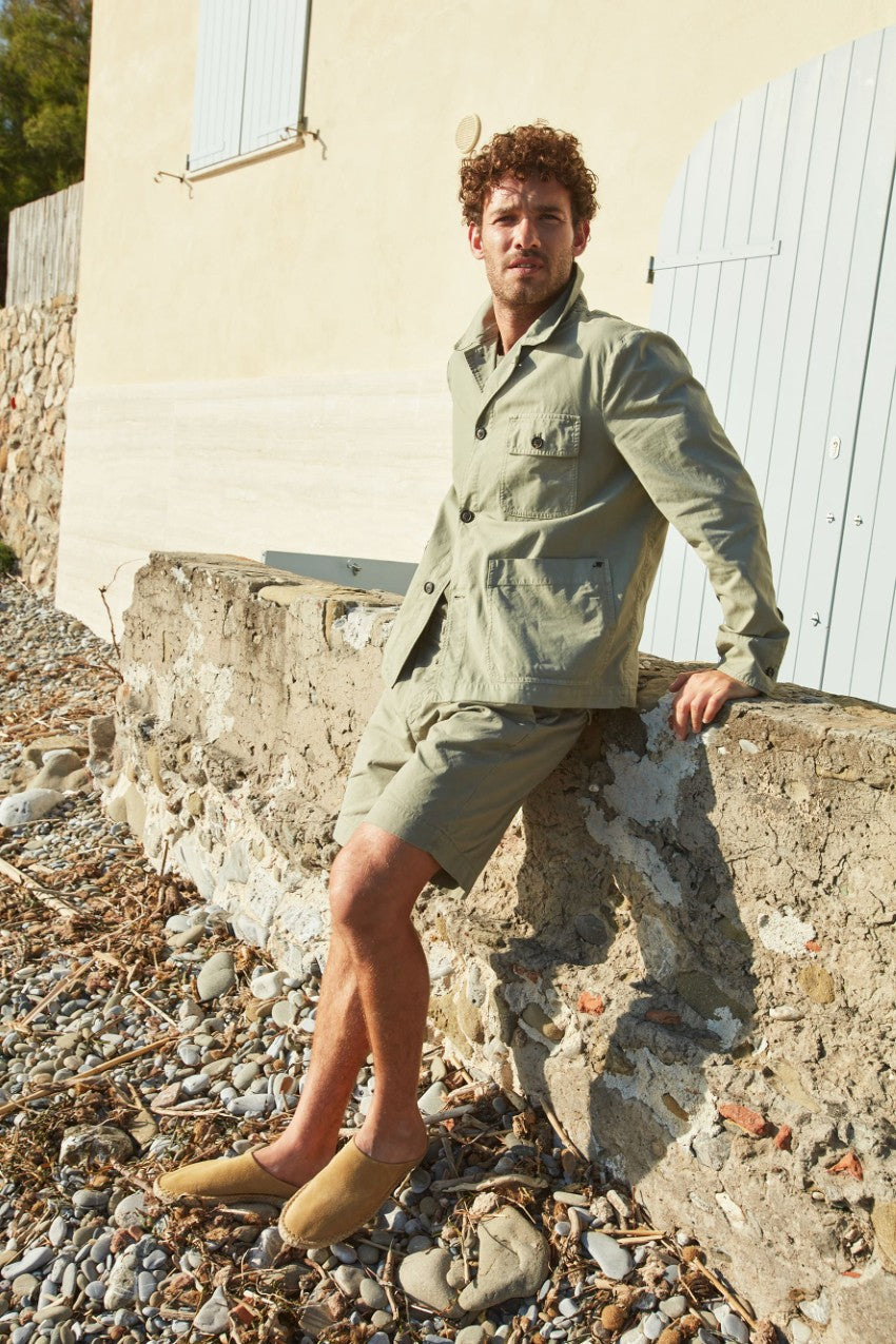 Pinces bermuda chino homme en toile oxford relaxed fit