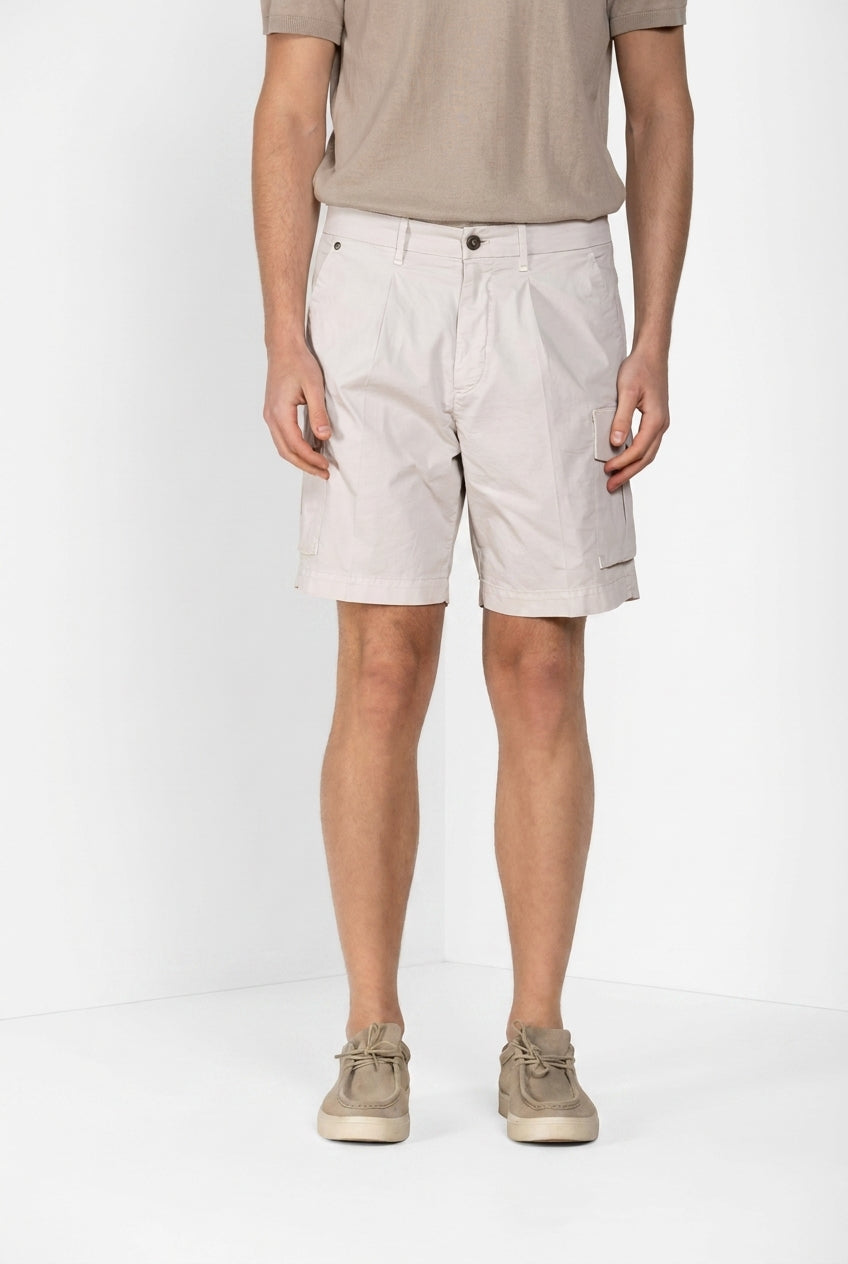 Cargo bermuda cargo homme en gabardine stretch relaxed fit