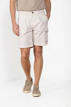 Cargo bermuda cargo homme en gabardine stretch relaxed fit
