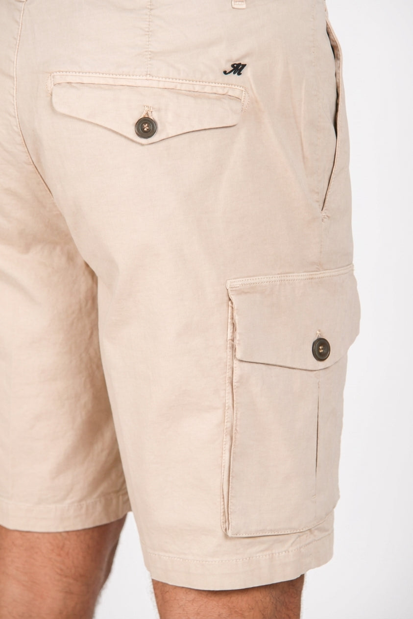 Cargo bermuda cargo homme en gabardine stretch relaxed fit