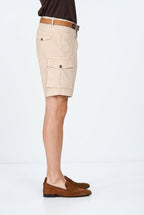Cargo bermuda cargo homme en gabardine stretch relaxed fit