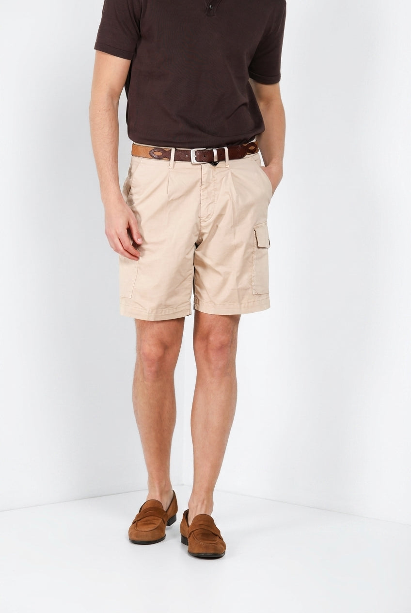Cargo bermuda cargo homme en gabardine stretch relaxed fit