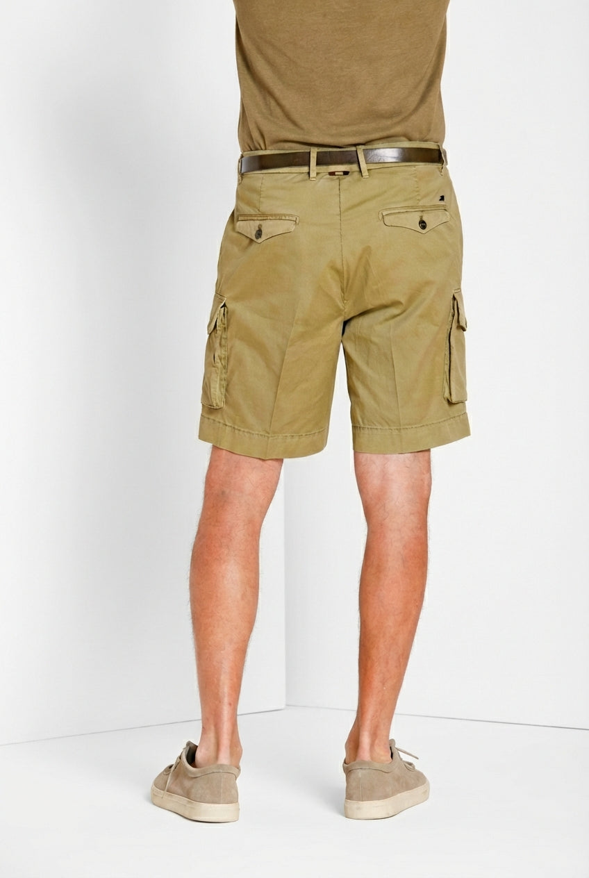 Cargo bermuda cargo homme en gabardine stretch relaxed fit