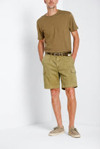 Cargo bermuda cargo homme en gabardine stretch relaxed fit