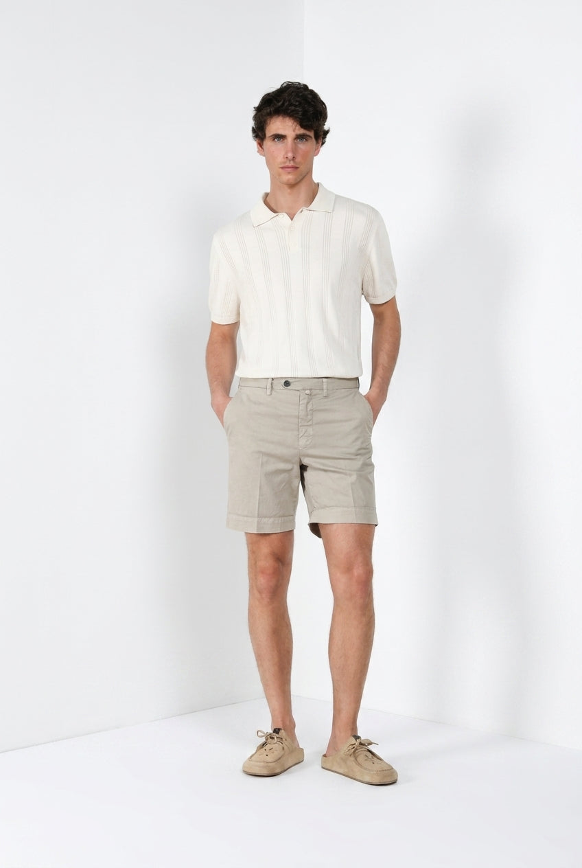 Boston delamere men's chino bermuda in stretch twill relaxed fit