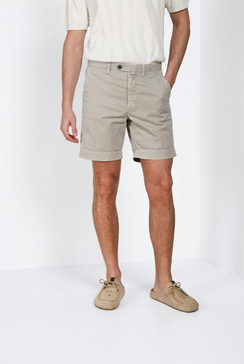 Boston delamere men's chino bermuda in stretch twill relaxed fit