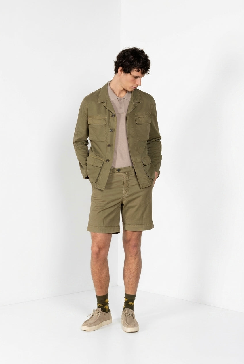 Boston delamere men's chino bermuda in twill stretch relaxed fit