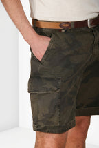 Chile M74 bermuda cargo homme en toile imprimé camouflage relaxed fit