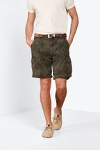 Chile M74 bermuda cargo homme en toile imprimé camouflage relaxed fit
