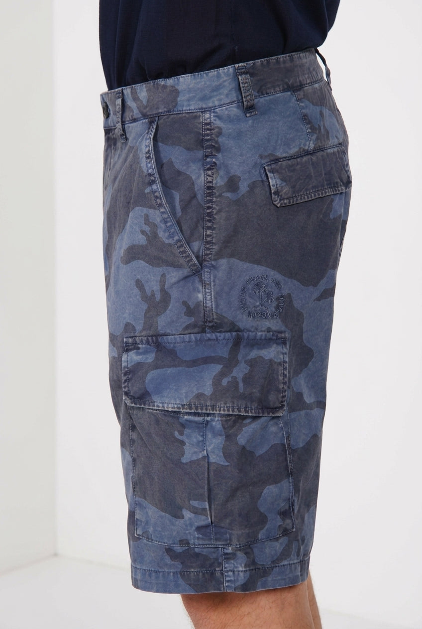 Chile M74 bermuda cargo homme en toile imprimé camouflage relaxed fit