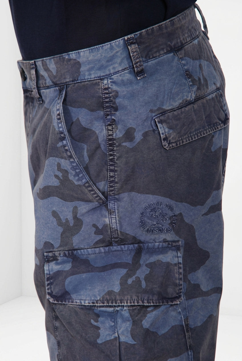 Chile M74 bermuda cargo homme en toile imprimé camouflage relaxed fit