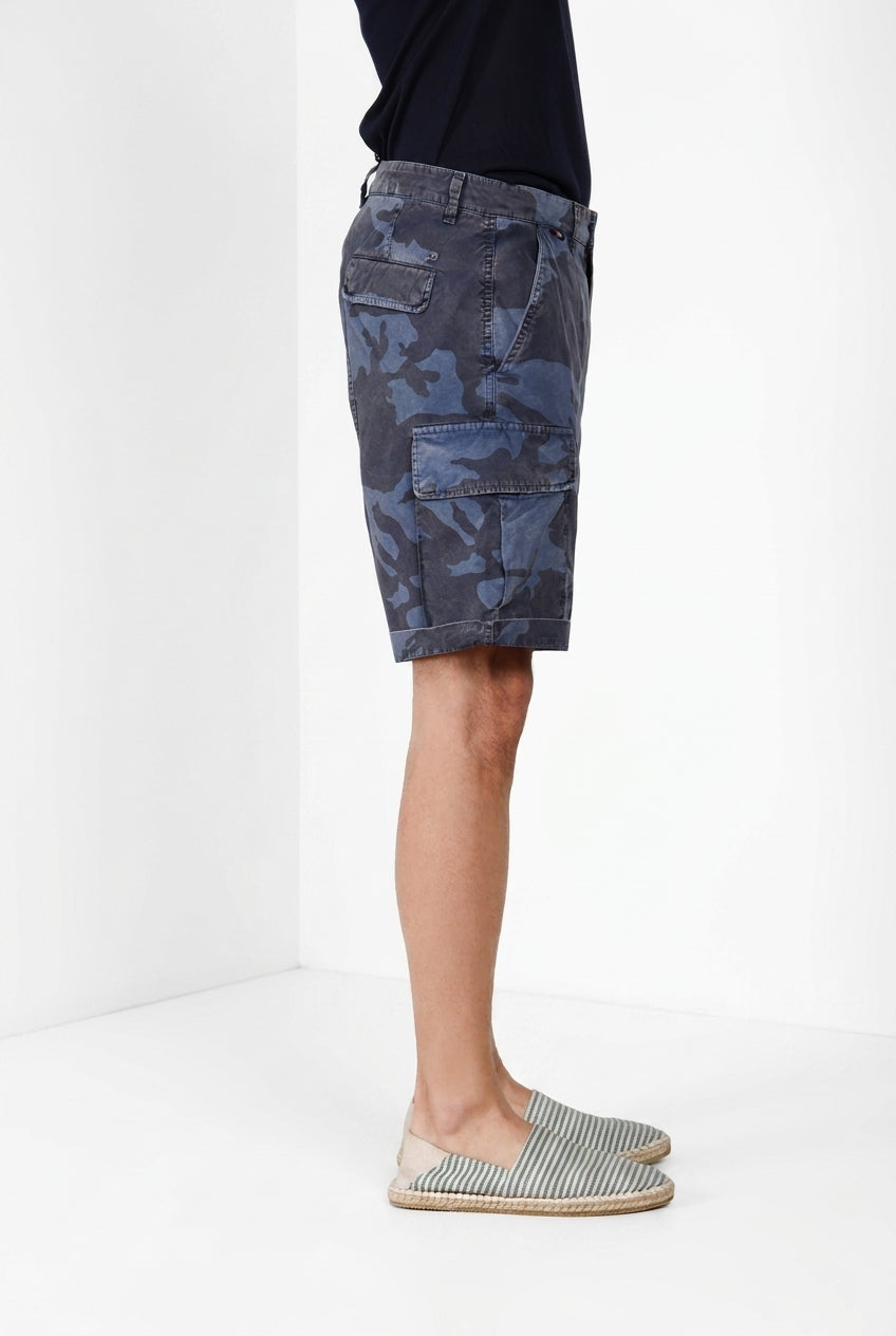 Chile M74 bermuda cargo homme en toile imprimé camouflage relaxed fit