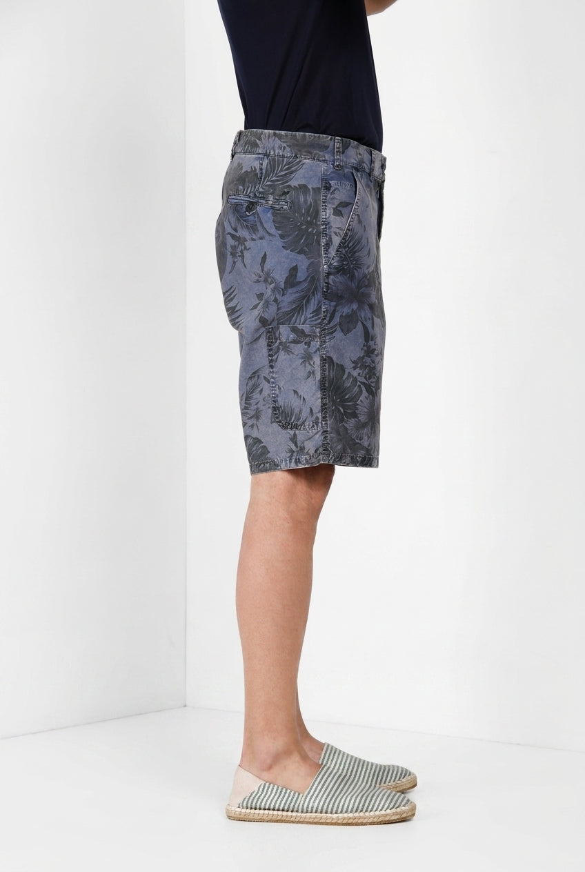Denver M74 bermuda cargo homme en toile imprimé hawaïen relaxed fit