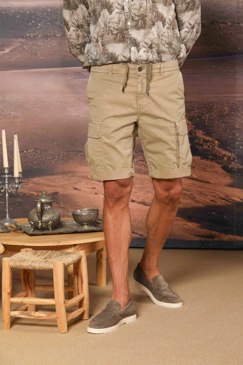 Cargo M74 bermuda cargo uomo in twill di cotone pima relaxed fit