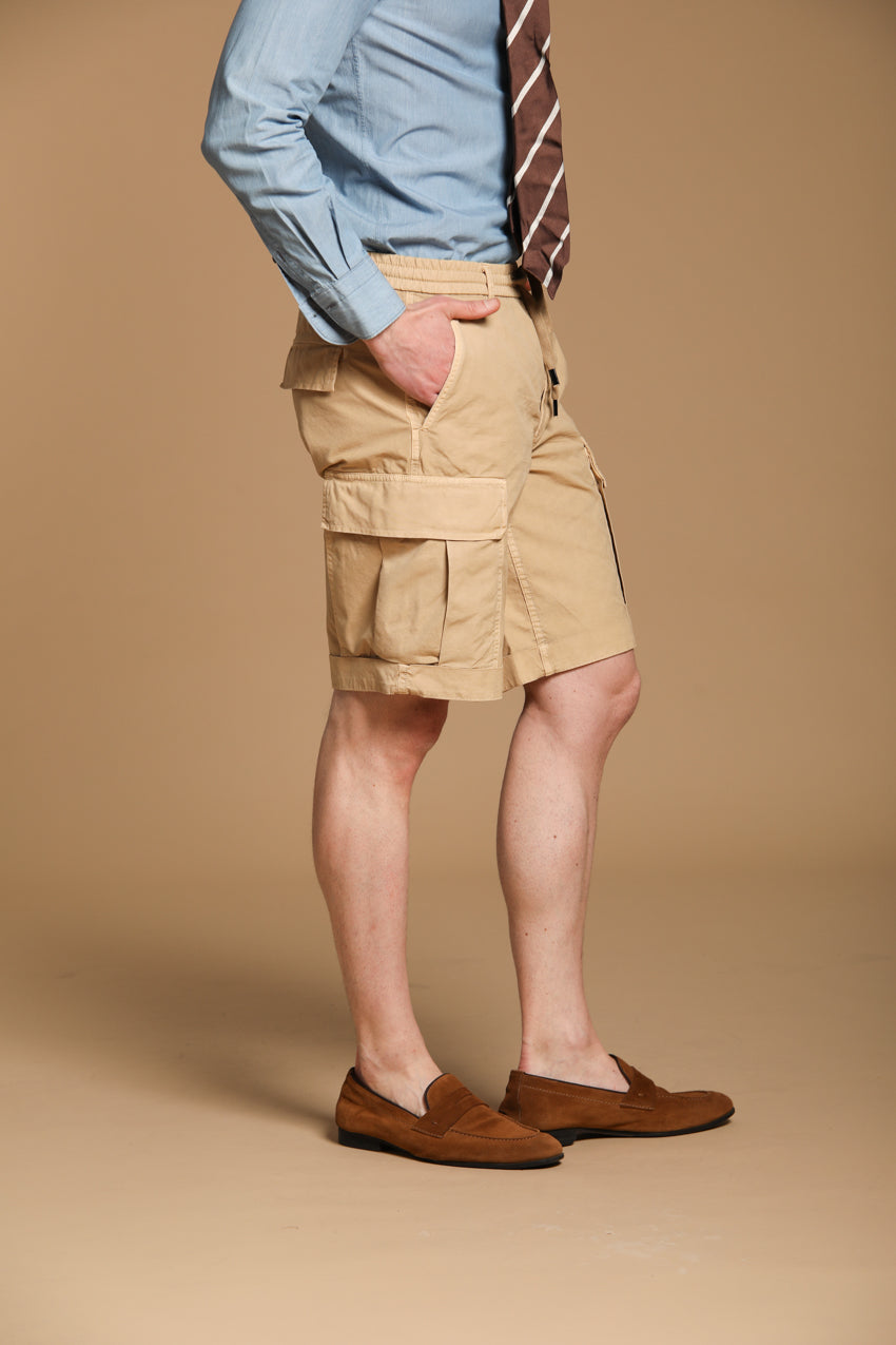 Cargo M74 men's cargo bermuda in oxford cotton canvas relaxed fit