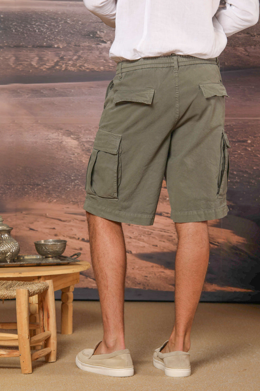 Cargo M74 men's cargo bermuda in oxford cotton canvas relaxed fit